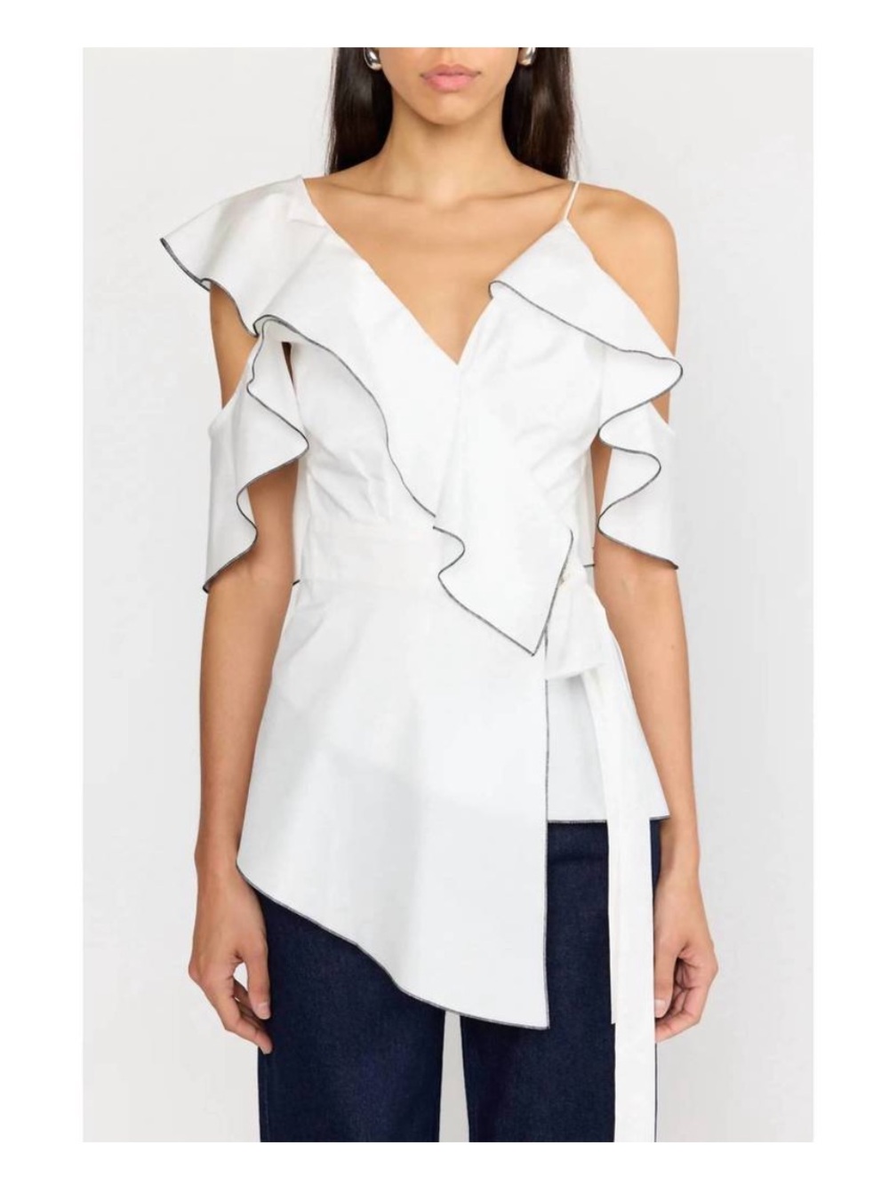 CHRISTY LYNN roan top in white